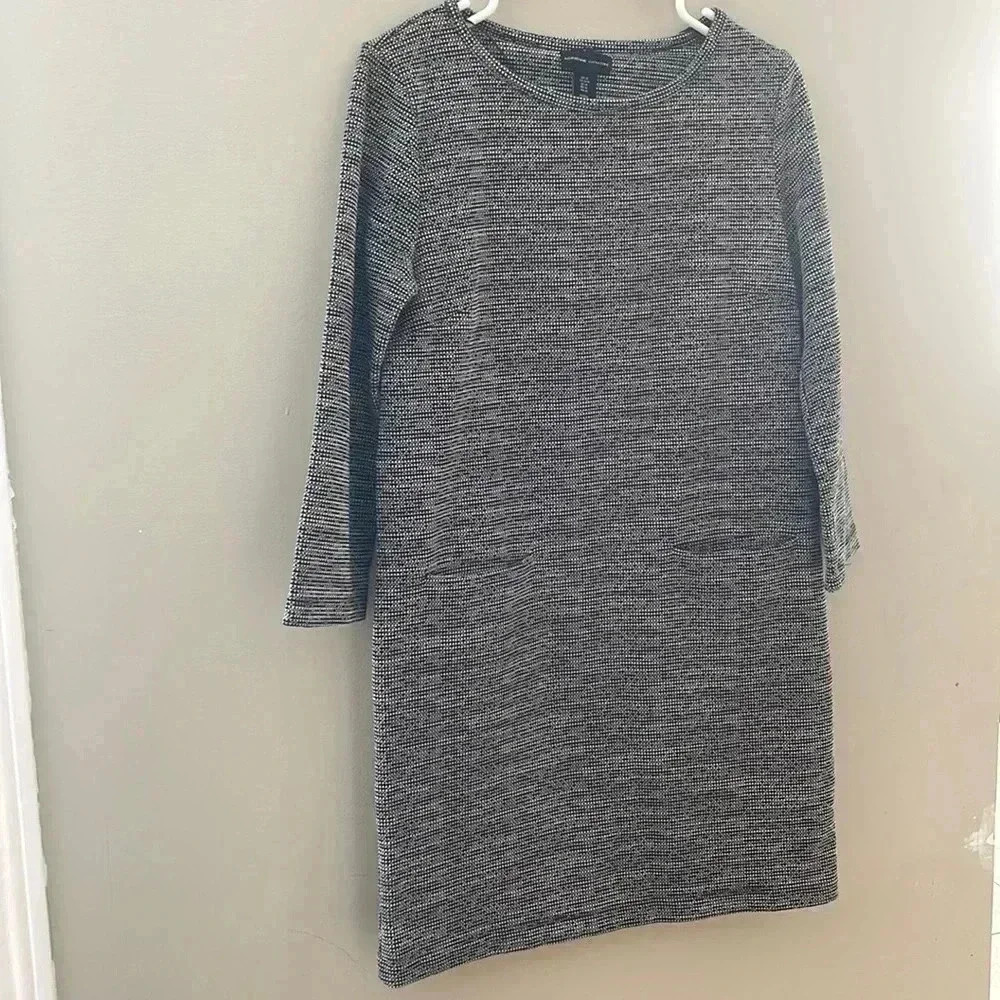 ❤️2/$30❤️Adrienne Vittadini CottonBlend CrewNeck Texture Tunic dress M